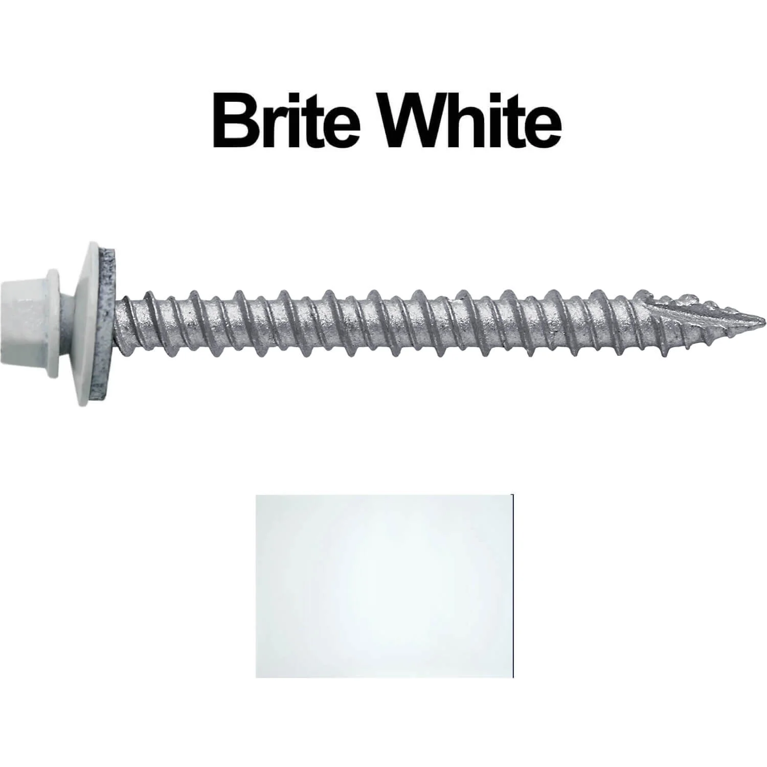 #10 x 2" Metal ROOFING SCREWS - Hex Washer Head - Self starting/self tapping - EPDM washer. Colored head. - Image 7