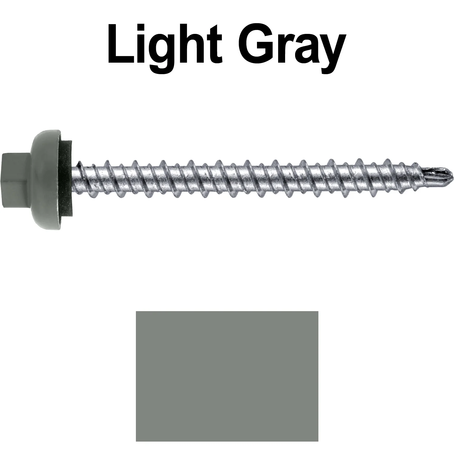 10 X 2” Zinc Aluminum Cap MINI-DRILLER Roofing Screws HI-LO THREAD Zinc Plated Carbon Steel Shank - EPDM Washer - Colored head - Image 101