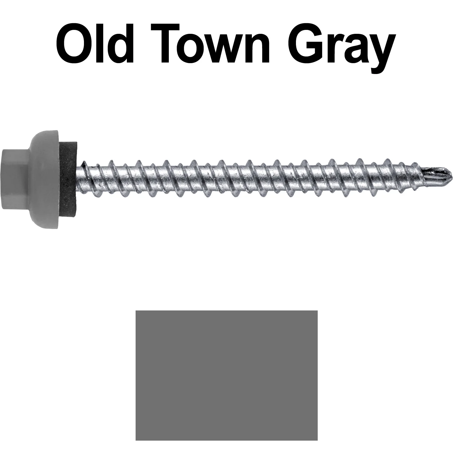 10 X 2” Zinc Aluminum Cap MINI-DRILLER Roofing Screws HI-LO THREAD Zinc Plated Carbon Steel Shank - EPDM Washer - Colored head - Image 110