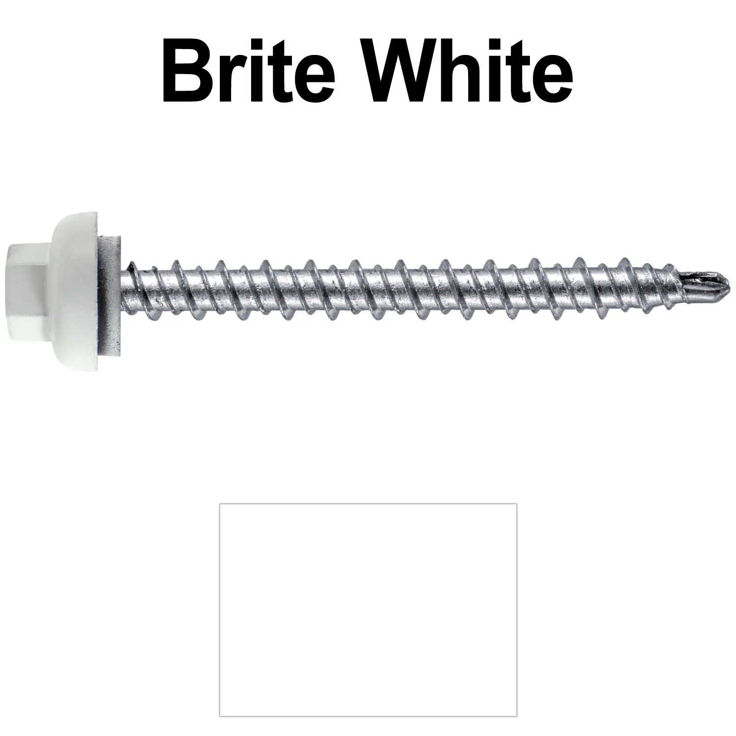 10 X 2” Zinc Aluminum Cap MINI-DRILLER Roofing Screws HI-LO THREAD Zinc Plated Carbon Steel Shank - EPDM Washer - Colored head - Image 35