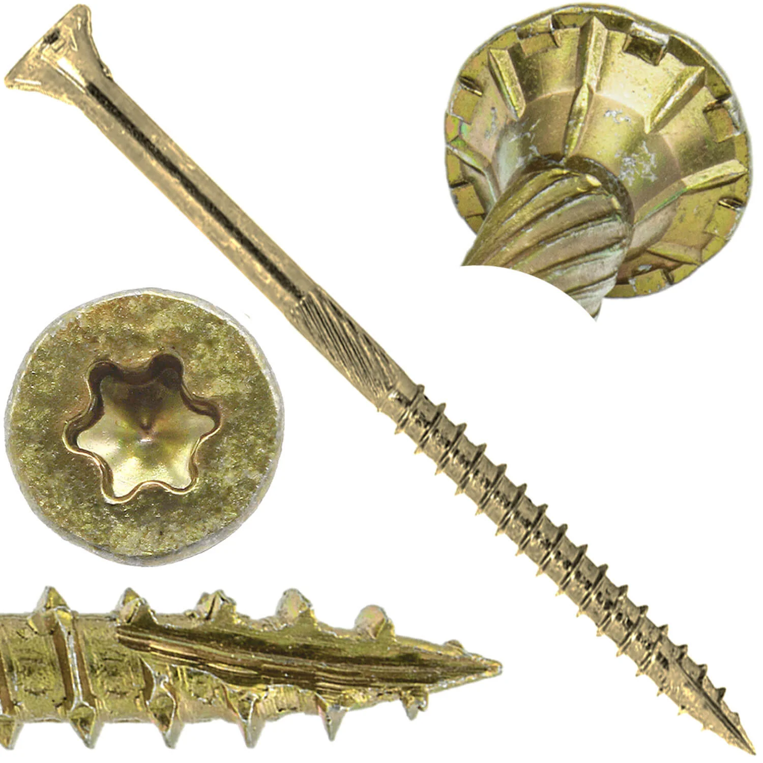#10 x 3-1/2" Gold Star Wood Screw, T-30 Torx Drive, Flat Head - (Pallet of 48 x Full Boxes) ~48,000 Screw Count - Image 41