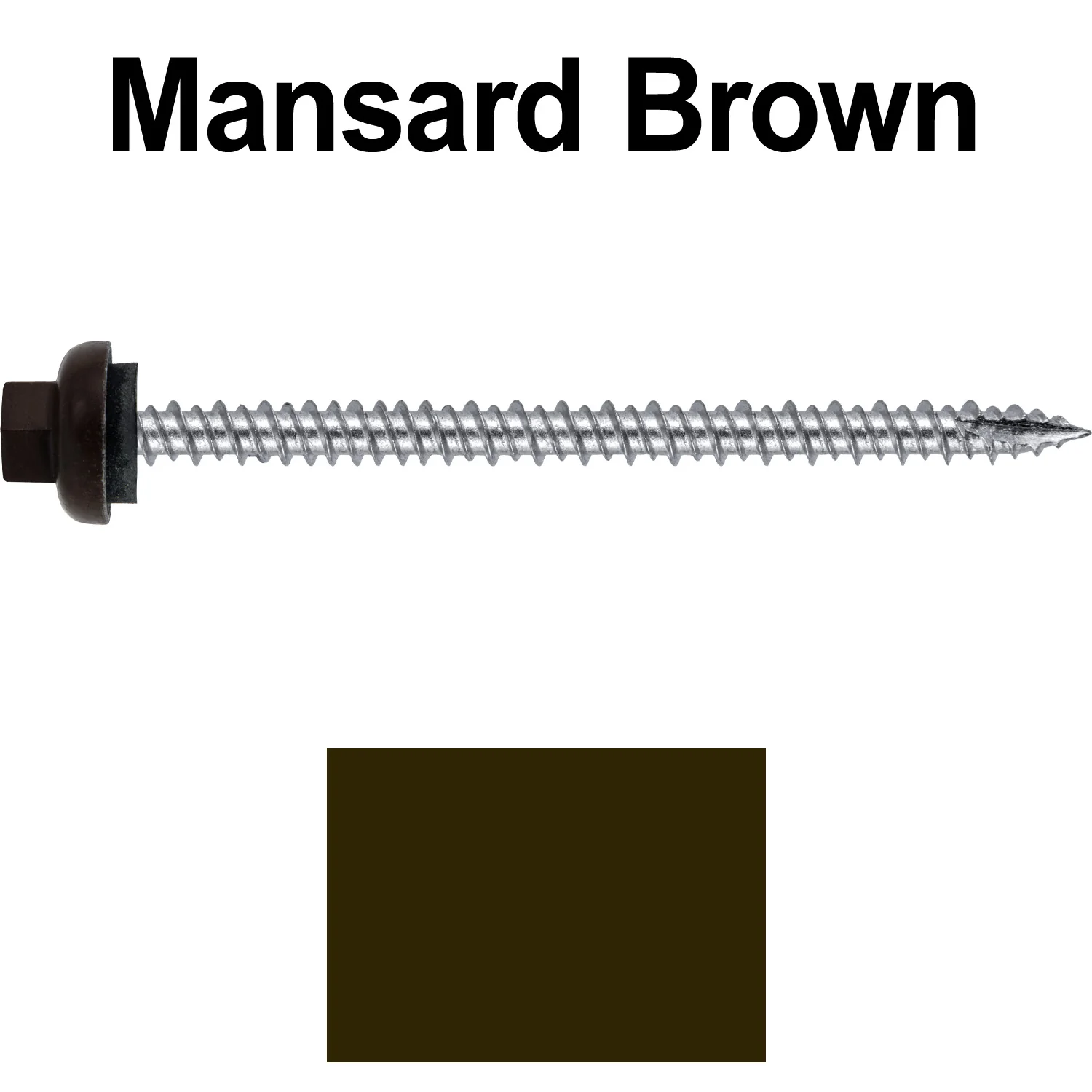 10 X 3“ HI-LO Zinc Aluminum Cap Metal Roofing Screws - Hex Washer Head - Self starting/self tapping - EPDM washer. Colored head. - Image 106