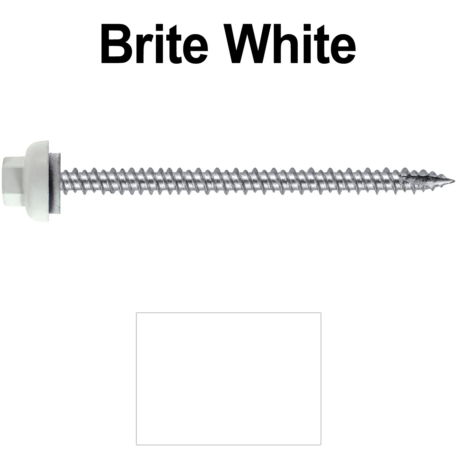 10 X 3“ HI-LO Zinc Aluminum Cap Metal Roofing Screws - Hex Washer Head - Self starting/self tapping - EPDM washer. Colored head. - Image 11