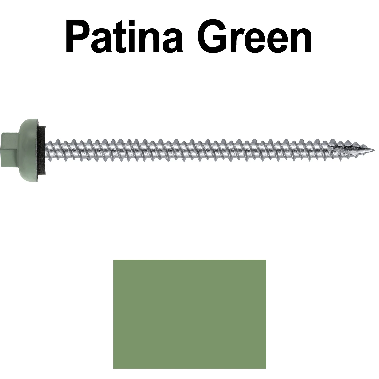 10 X 3“ HI-LO Zinc Aluminum Cap Metal Roofing Screws - Hex Washer Head - Self starting/self tapping - EPDM washer. Colored head. - Image 112