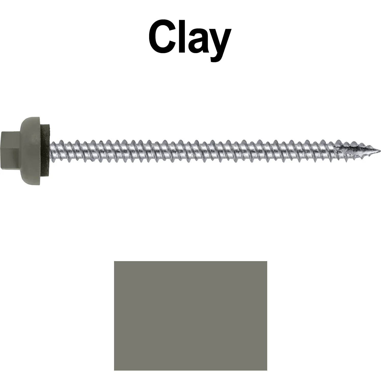 10 X 3“ HI-LO Zinc Aluminum Cap Metal Roofing Screws - Hex Washer Head - Self starting/self tapping - EPDM washer. Colored head. - Image 67