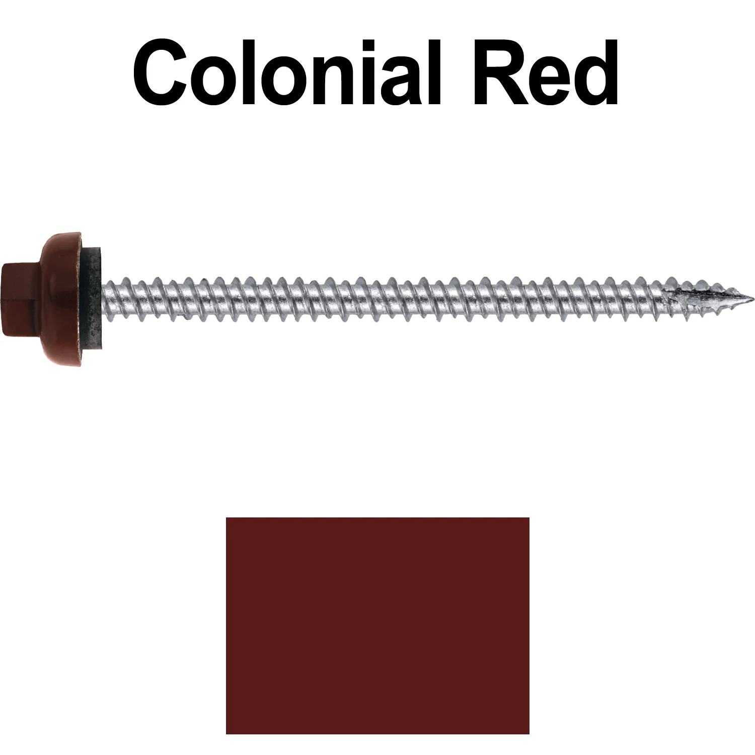 10 X 3“ HI-LO Zinc Aluminum Cap Metal Roofing Screws - Hex Washer Head - Self starting/self tapping - EPDM washer. Colored head. - Image 69