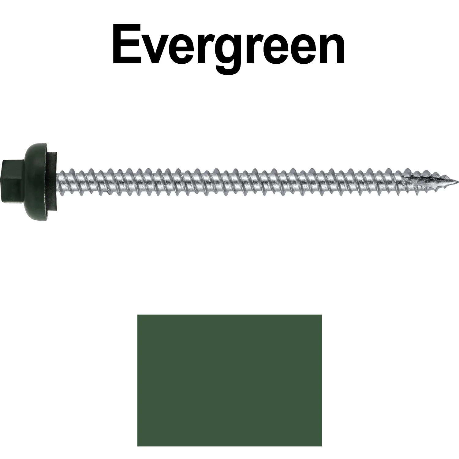 10 X 3“ HI-LO Zinc Aluminum Cap Metal Roofing Screws - Hex Washer Head - Self starting/self tapping - EPDM washer. Colored head. - Image 83