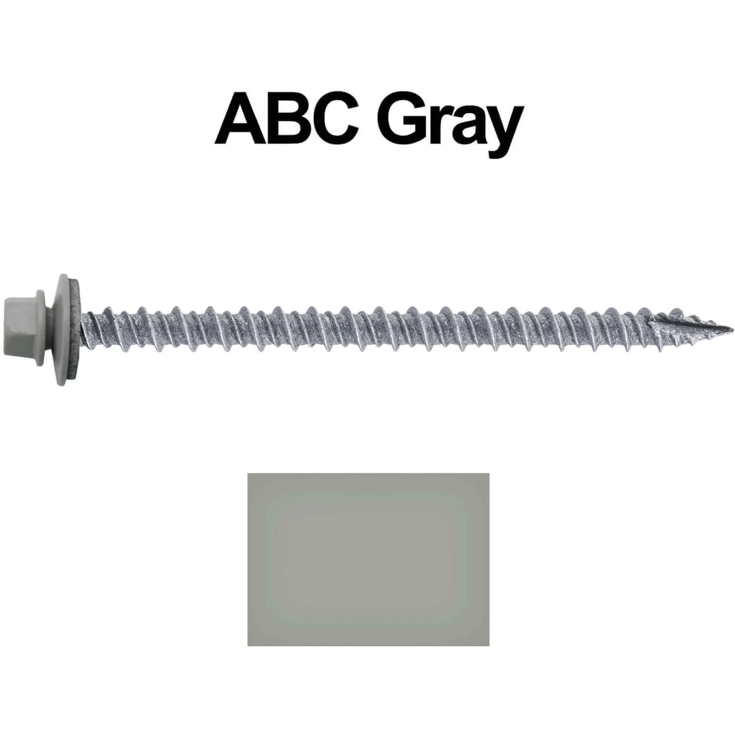 #10 x 3" Metal ROOFING SCREWS - Hex Washer Head - Self starting/self tapping - EPDM washer. Colored head. - Image 125