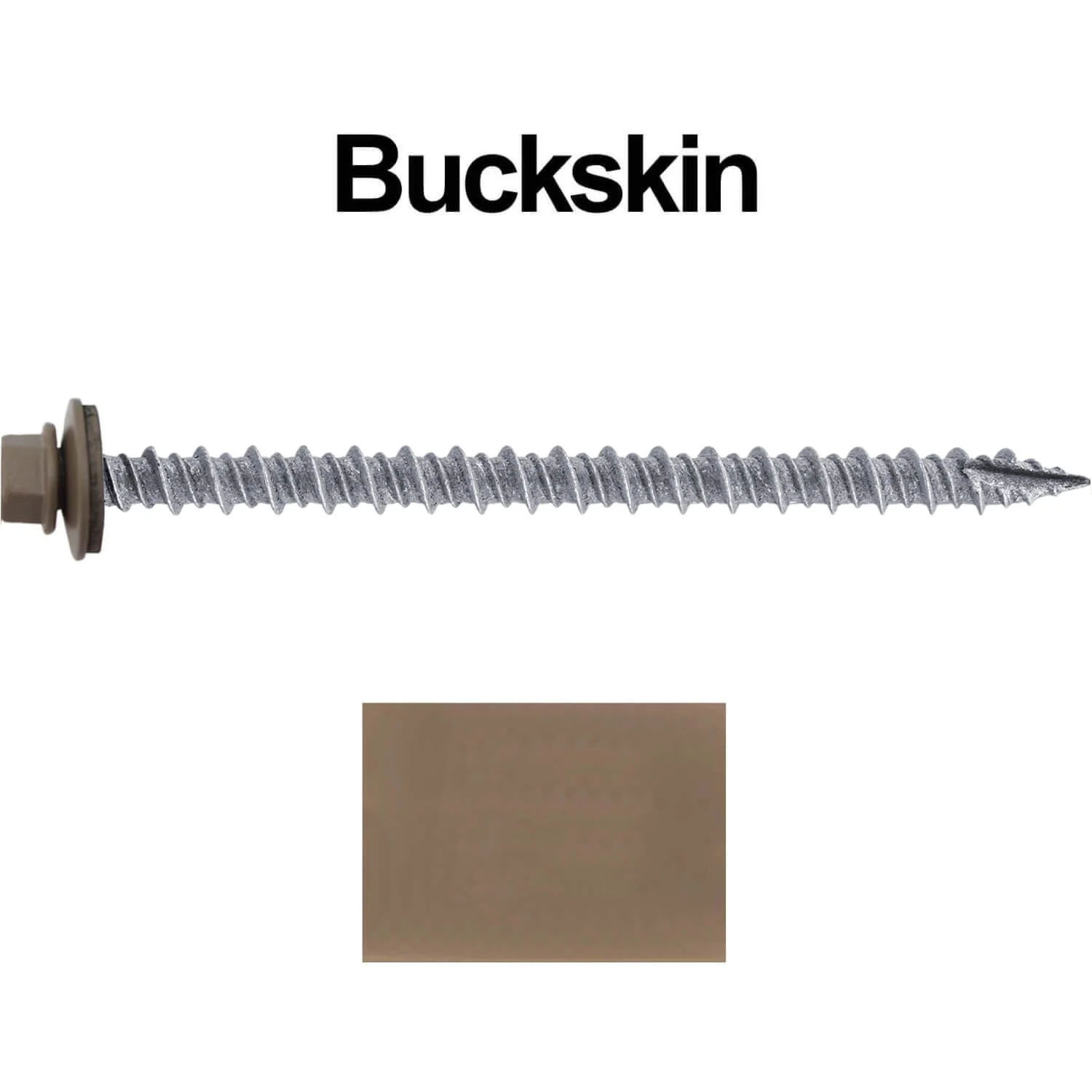 #10 x 3" Metal ROOFING SCREWS - Hex Washer Head - Self starting/self tapping - EPDM washer. Colored head. - Image 130