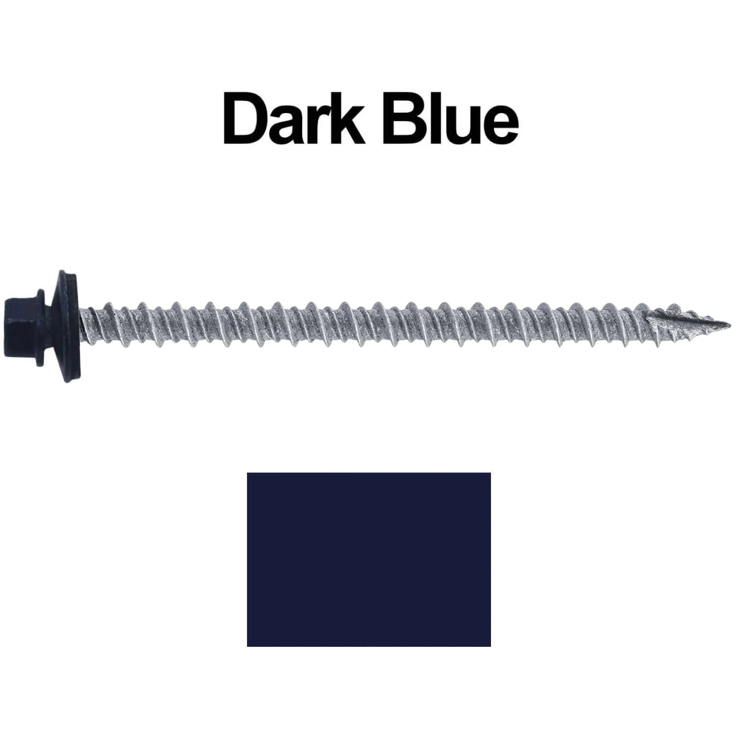 #10 x 3" Metal ROOFING SCREWS - Hex Washer Head - Self starting/self tapping - EPDM washer. Colored head. - Image 137