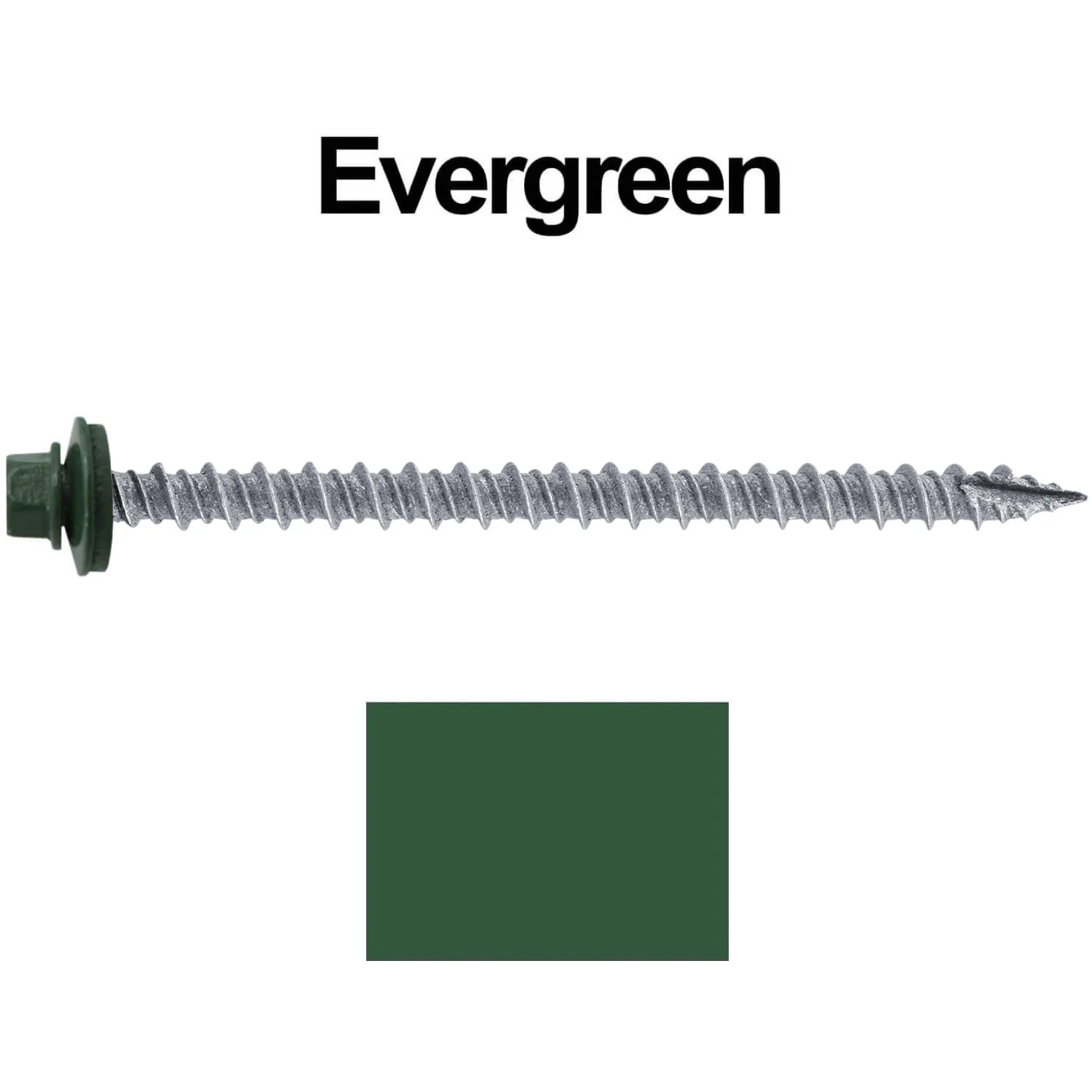 #10 x 3" Metal ROOFING SCREWS - Hex Washer Head - Self starting/self tapping - EPDM washer. Colored head. - Image 141