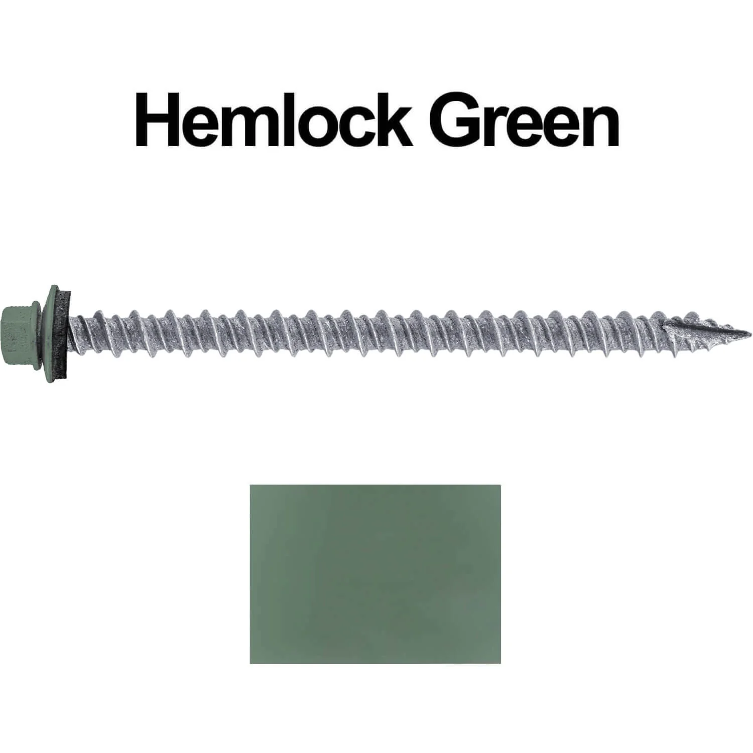 #10 x 3" Metal ROOFING SCREWS - Hex Washer Head - Self starting/self tapping - EPDM washer. Colored head. - Image 146