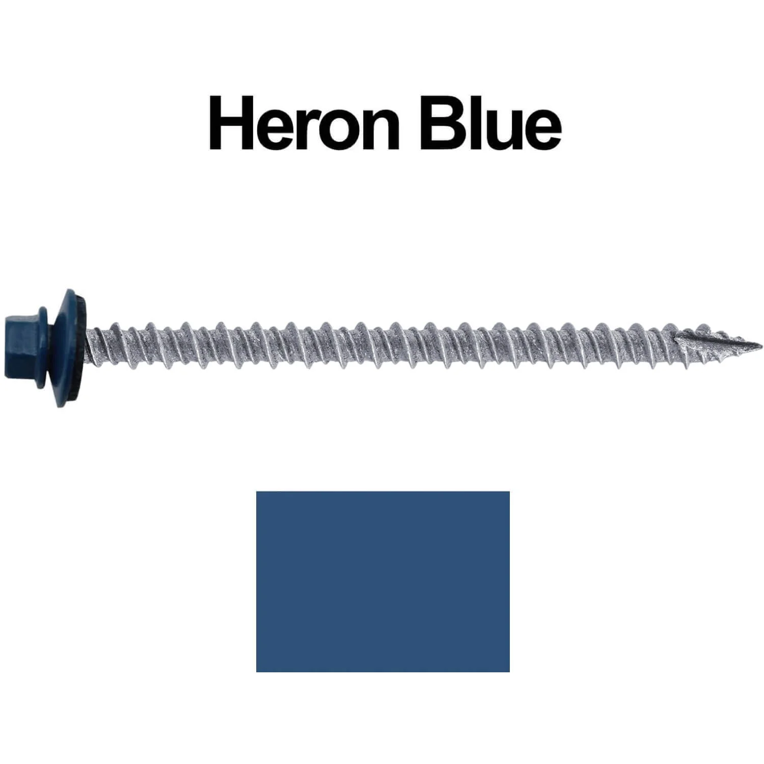 #10 x 3" Metal ROOFING SCREWS - Hex Washer Head - Self starting/self tapping - EPDM washer. Colored head. - Image 148
