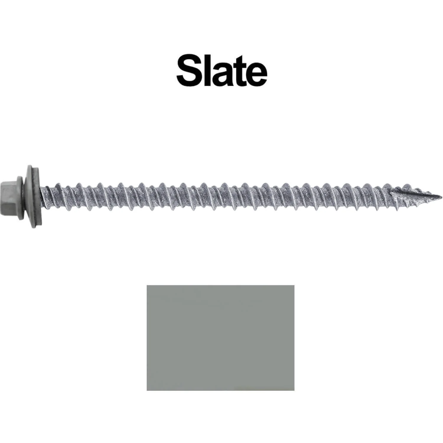 #10 x 3" Metal ROOFING SCREWS - Hex Washer Head - Self starting/self tapping - EPDM washer. Colored head. - Image 157