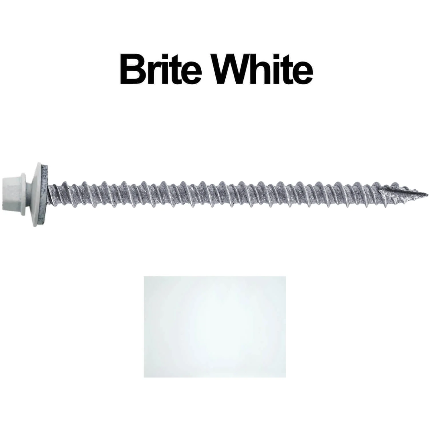 #10 x 3" Metal ROOFING SCREWS - Hex Washer Head - Self starting/self tapping - EPDM washer. Colored head. - Image 160