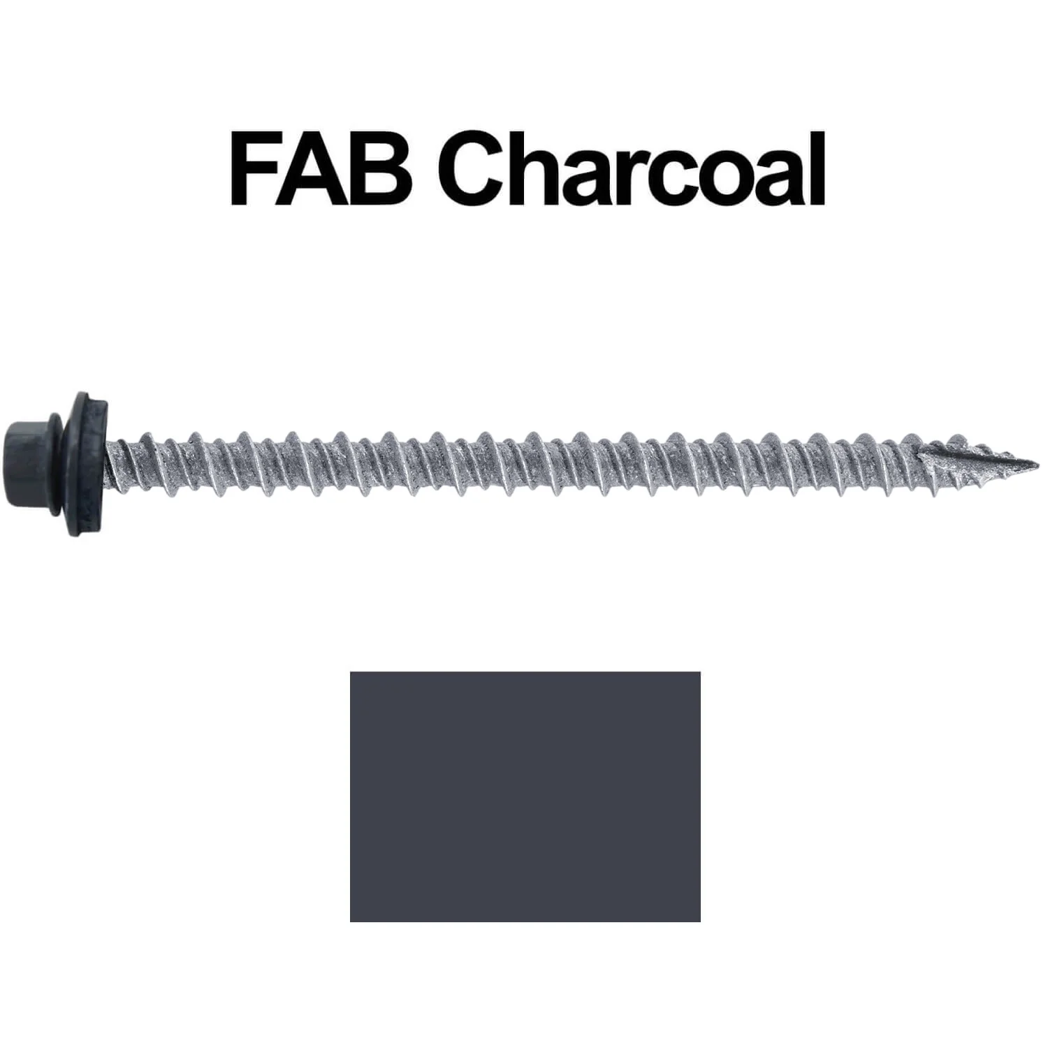 #10 x 3" Metal ROOFING SCREWS - Hex Washer Head - Self starting/self tapping - EPDM washer. Colored head. - Image 20