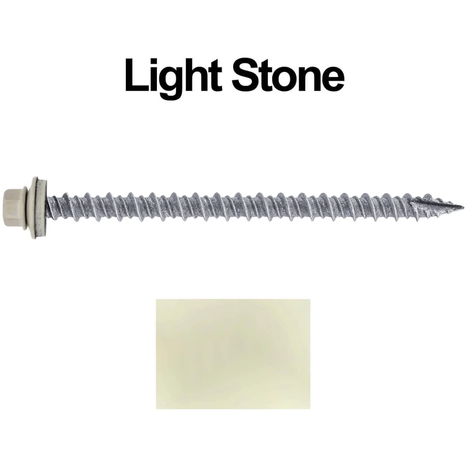 #10 x 3" Metal ROOFING SCREWS - Hex Washer Head - Self starting/self tapping - EPDM washer. Colored head. - Image 28