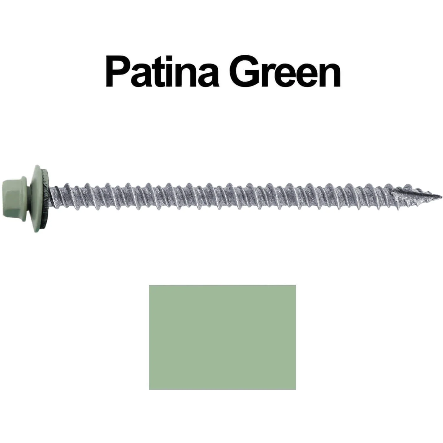 #10 x 3" Metal ROOFING SCREWS - Hex Washer Head - Self starting/self tapping - EPDM washer. Colored head. - Image 32