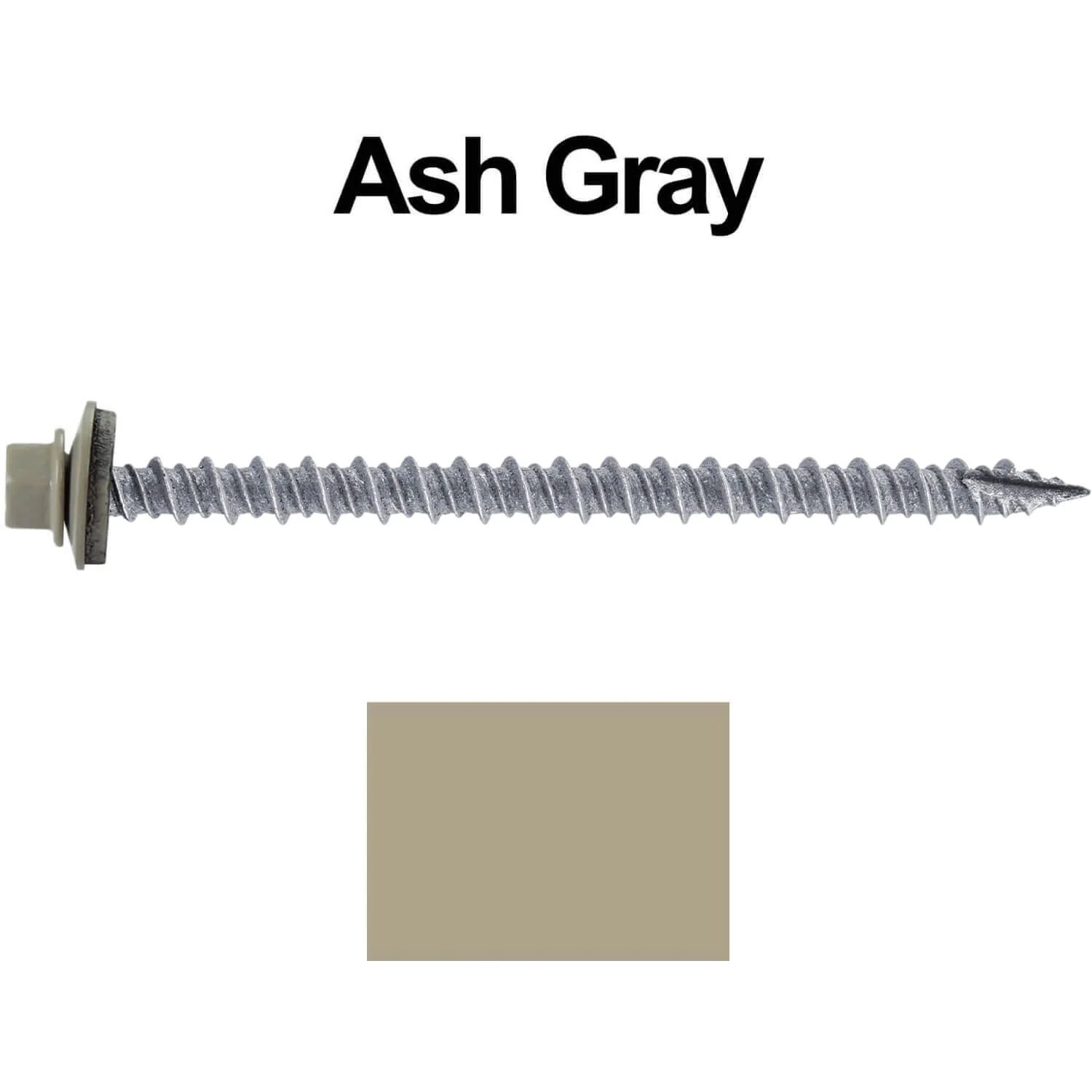#10 x 3" Metal ROOFING SCREWS - Hex Washer Head - Self starting/self tapping - EPDM washer. Colored head. - Image 40