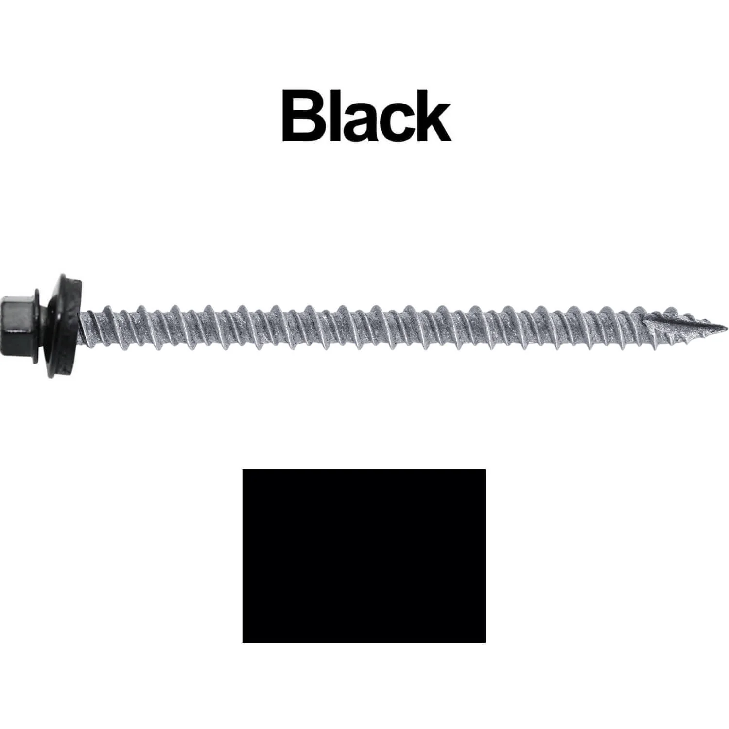 #10 x 3" Metal ROOFING SCREWS - Hex Washer Head - Self starting/self tapping - EPDM washer. Colored head. - Image 5