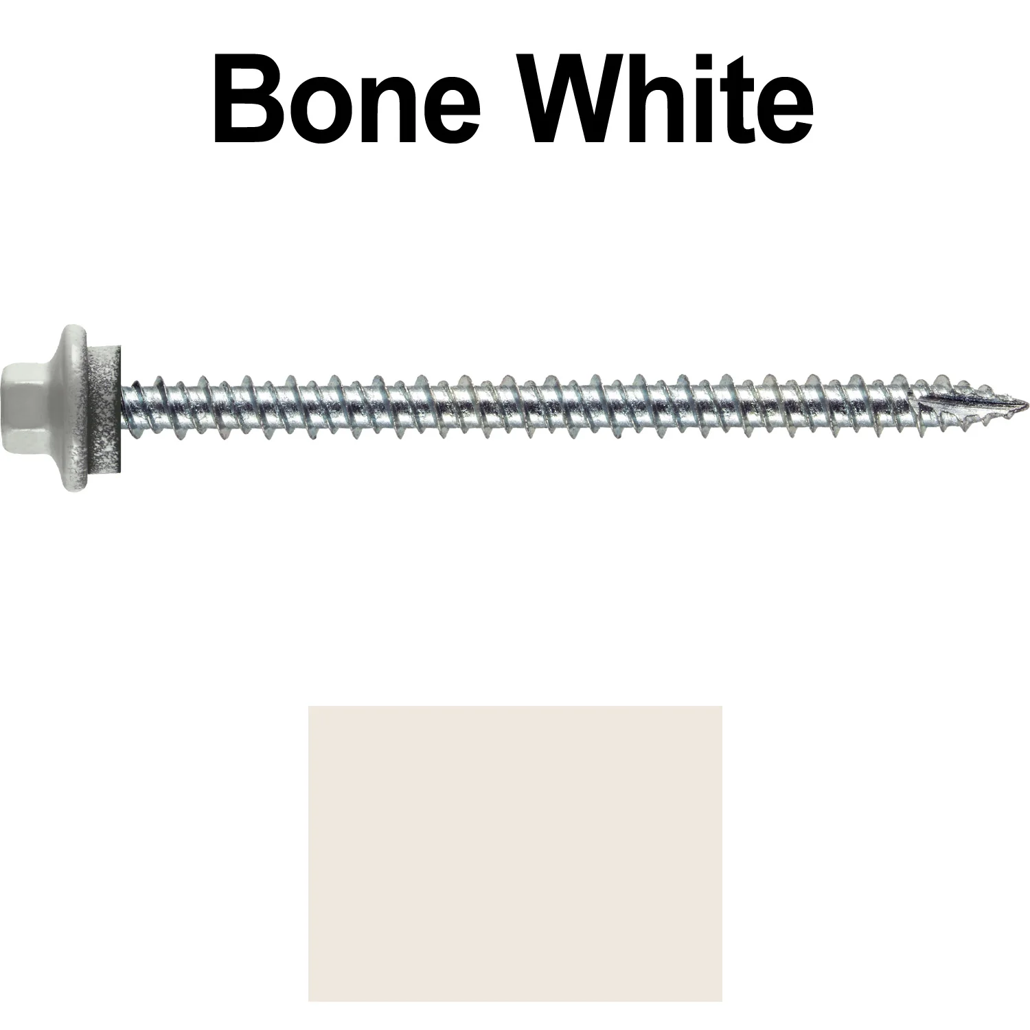 10 x 3” - STAINLESS HEX / ZINC Sheet Metal Roof Screw. Self starting metal to wood siding screws. EPDM washer. Colored head. - Image 10