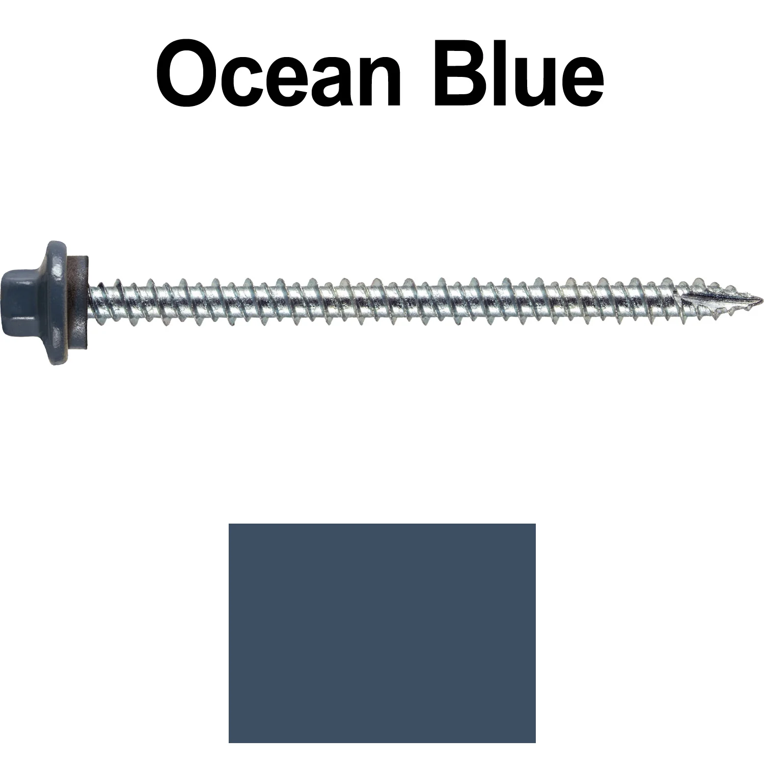 10 x 3” - STAINLESS HEX / ZINC Sheet Metal Roof Screw. Self starting metal to wood siding screws. EPDM washer. Colored head. - Image 107