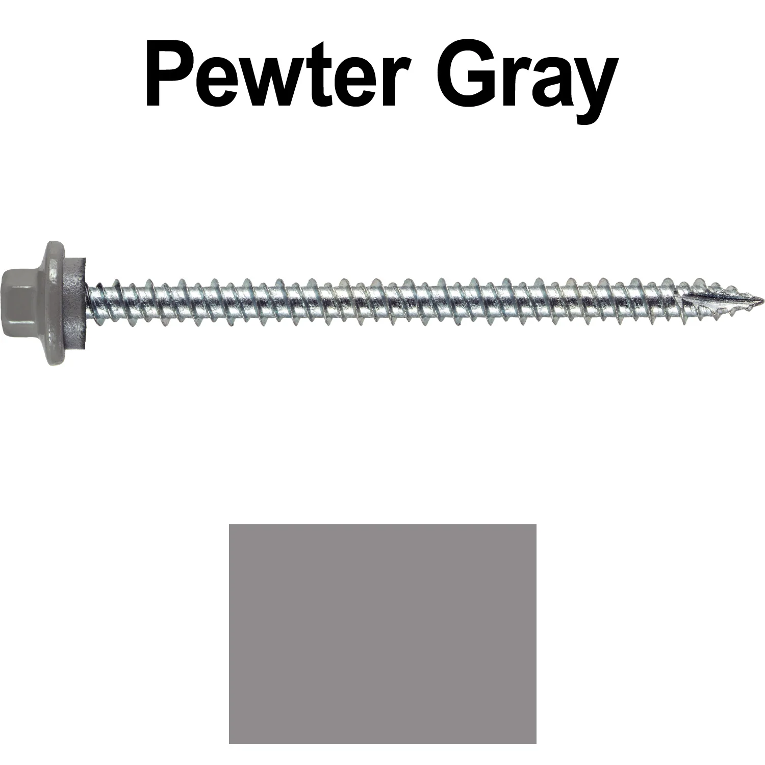 10 x 3” - STAINLESS HEX / ZINC Sheet Metal Roof Screw. Self starting metal to wood siding screws. EPDM washer. Colored head. - Image 114