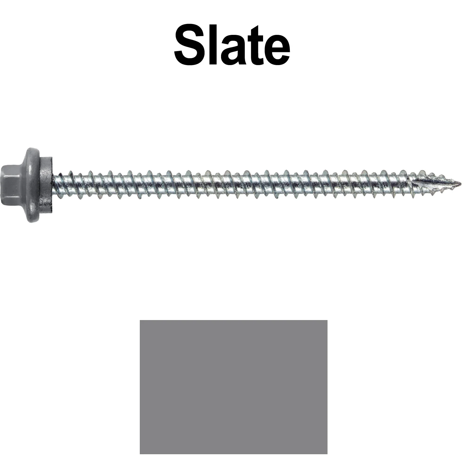 10 x 3” - STAINLESS HEX / ZINC Sheet Metal Roof Screw. Self starting metal to wood siding screws. EPDM washer. Colored head. - Image 117