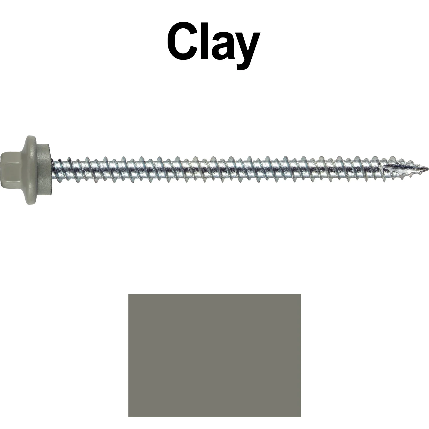 10 x 3” - STAINLESS HEX / ZINC Sheet Metal Roof Screw. Self starting metal to wood siding screws. EPDM washer. Colored head. - Image 16