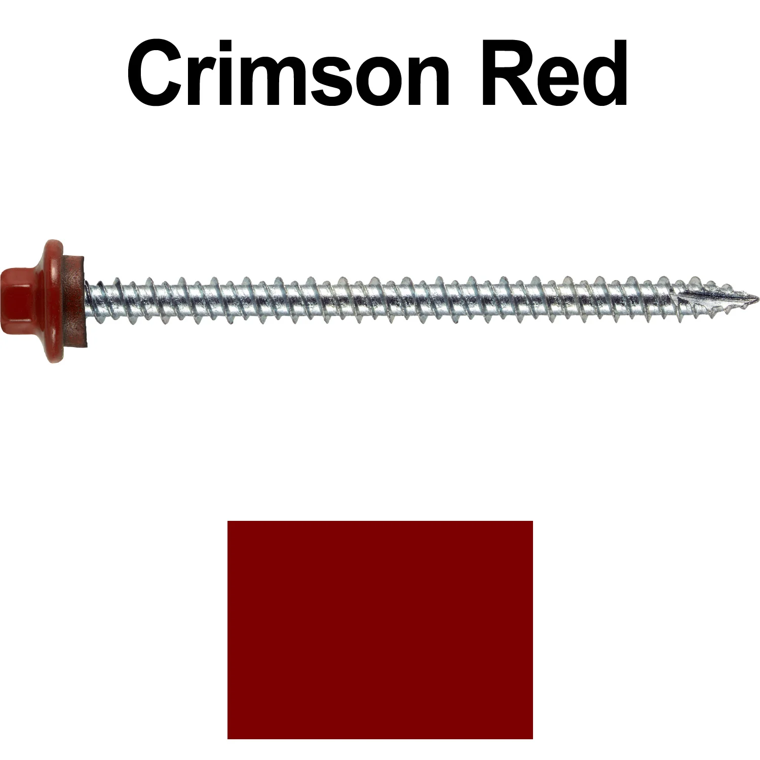 10 x 3” - STAINLESS HEX / ZINC Sheet Metal Roof Screw. Self starting metal to wood siding screws. EPDM washer. Colored head. - Image 19