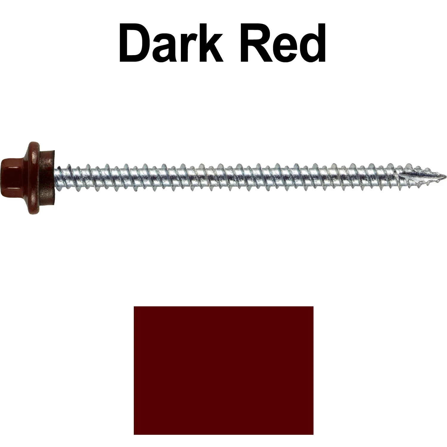 10 x 3” - STAINLESS HEX / ZINC Sheet Metal Roof Screw. Self starting metal to wood siding screws. EPDM washer. Colored head. - Image 23