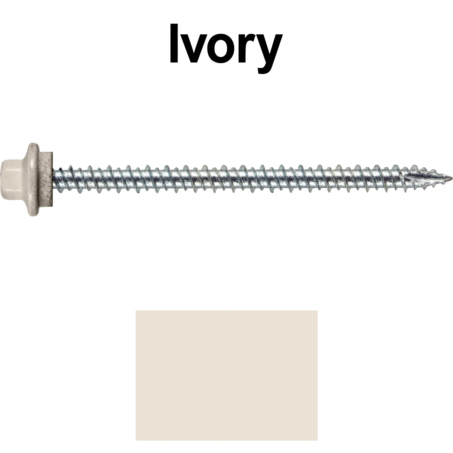 10 x 3” - STAINLESS HEX / ZINC Sheet Metal Roof Screw. Self starting metal to wood siding screws. EPDM washer. Colored head. - Image 30