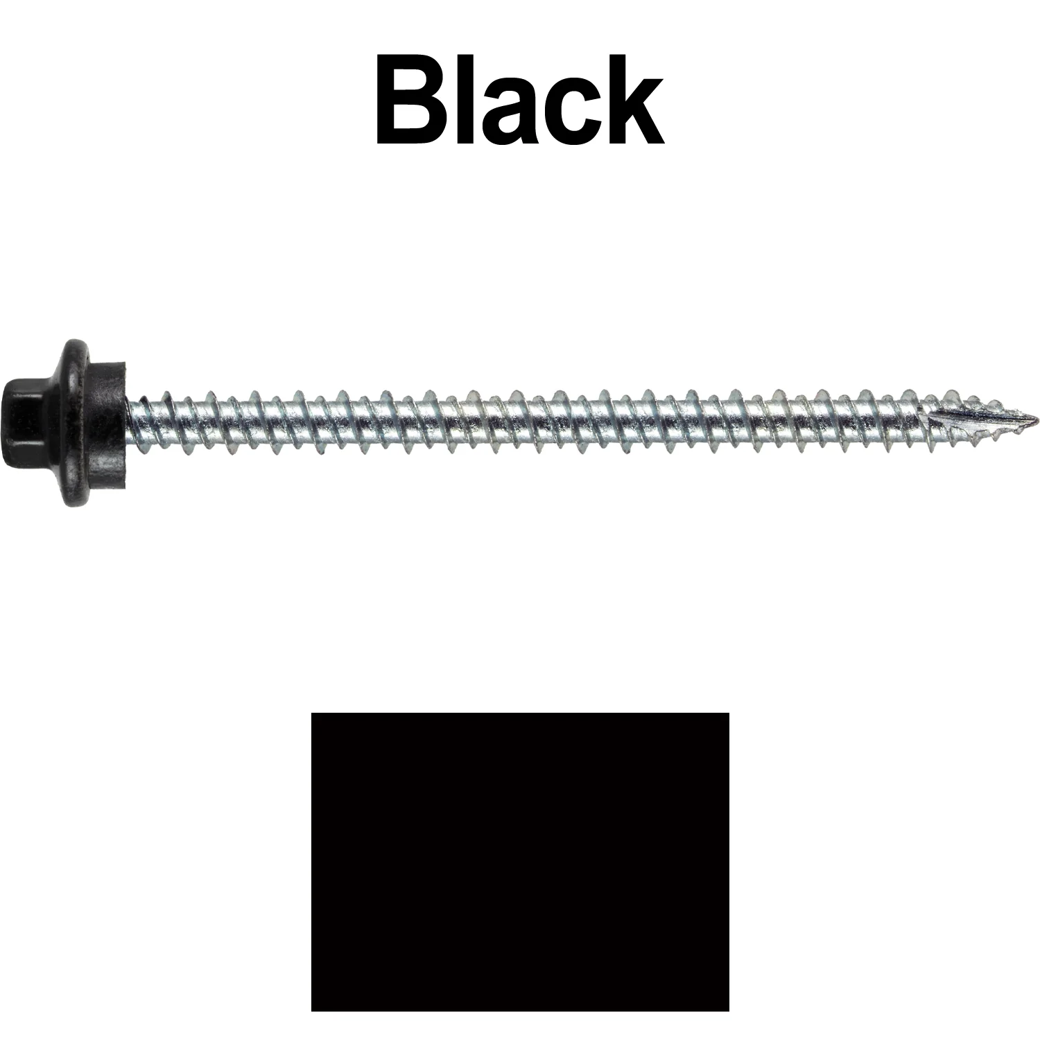 10 x 3” - STAINLESS HEX / ZINC Sheet Metal Roof Screw. Self starting metal to wood siding screws. EPDM washer. Colored head. - Image 54