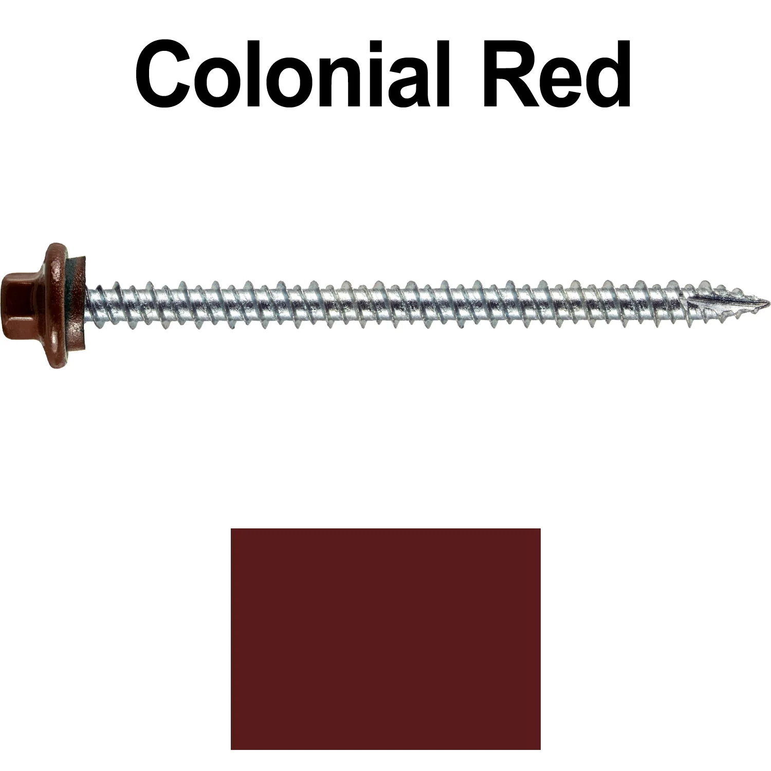10 x 3” - STAINLESS HEX / ZINC Sheet Metal Roof Screw. Self starting metal to wood siding screws. EPDM washer. Colored head. - Image 69