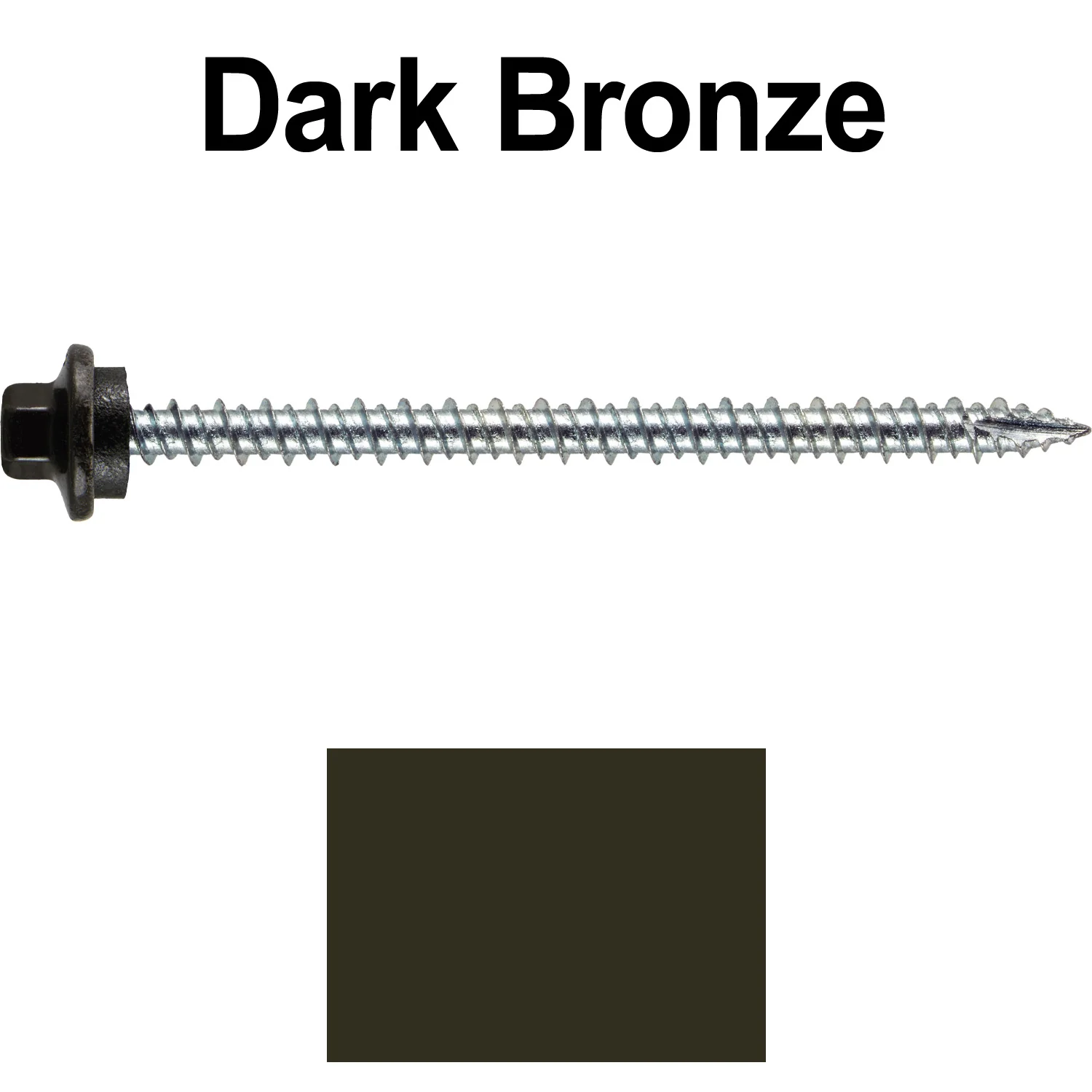 10 x 3” - STAINLESS HEX / ZINC Sheet Metal Roof Screw. Self starting metal to wood siding screws. EPDM washer. Colored head. - Image 78