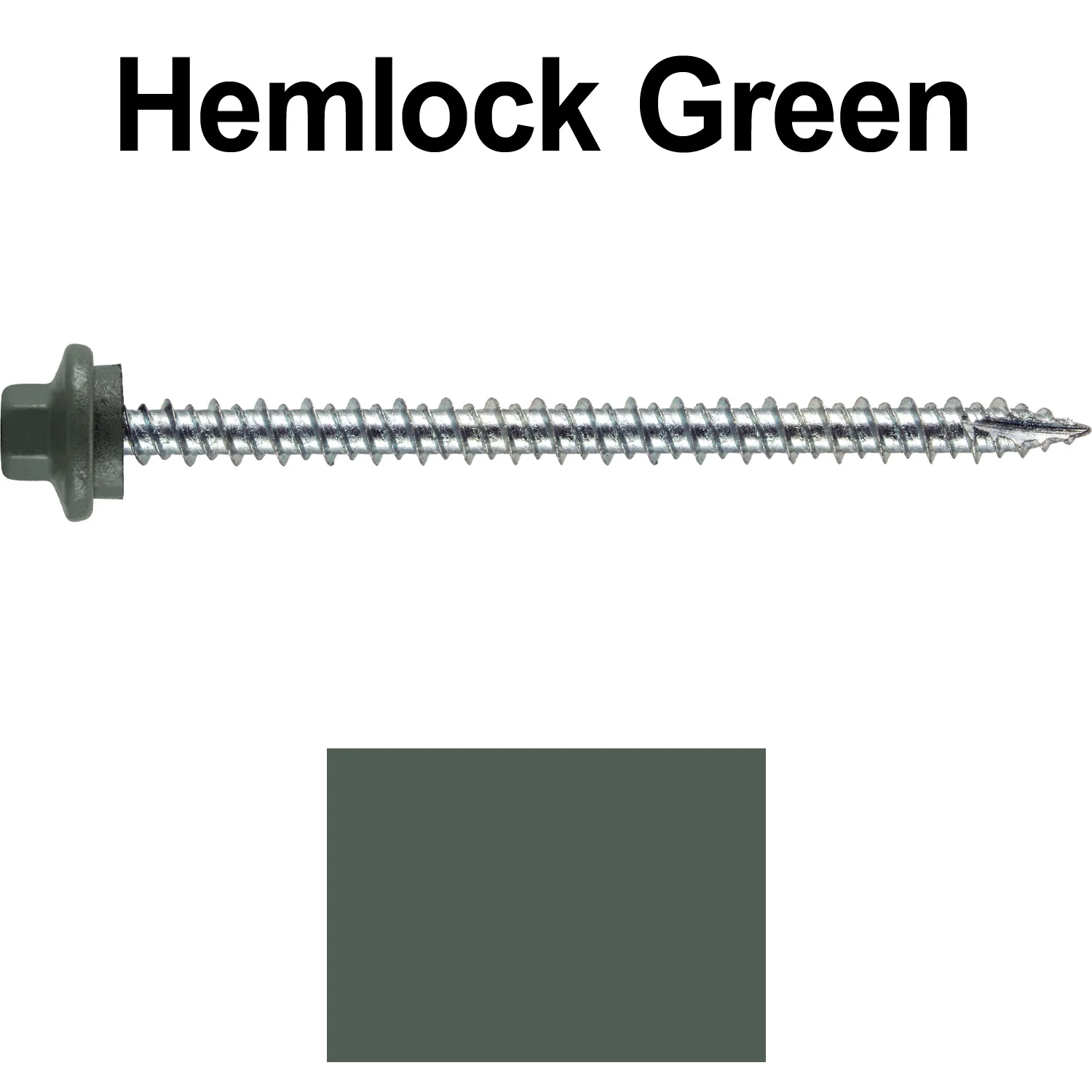10 x 3” - STAINLESS HEX / ZINC Sheet Metal Roof Screw. Self starting metal to wood siding screws. EPDM washer. Colored head. - Image 91