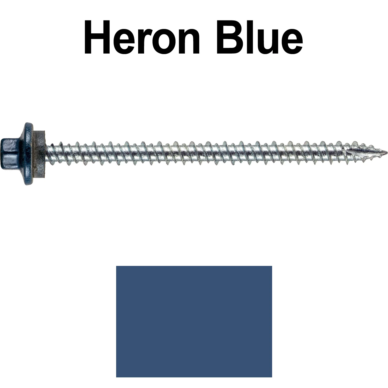 10 x 3” - STAINLESS HEX / ZINC Sheet Metal Roof Screw. Self starting metal to wood siding screws. EPDM washer. Colored head. - Image 94