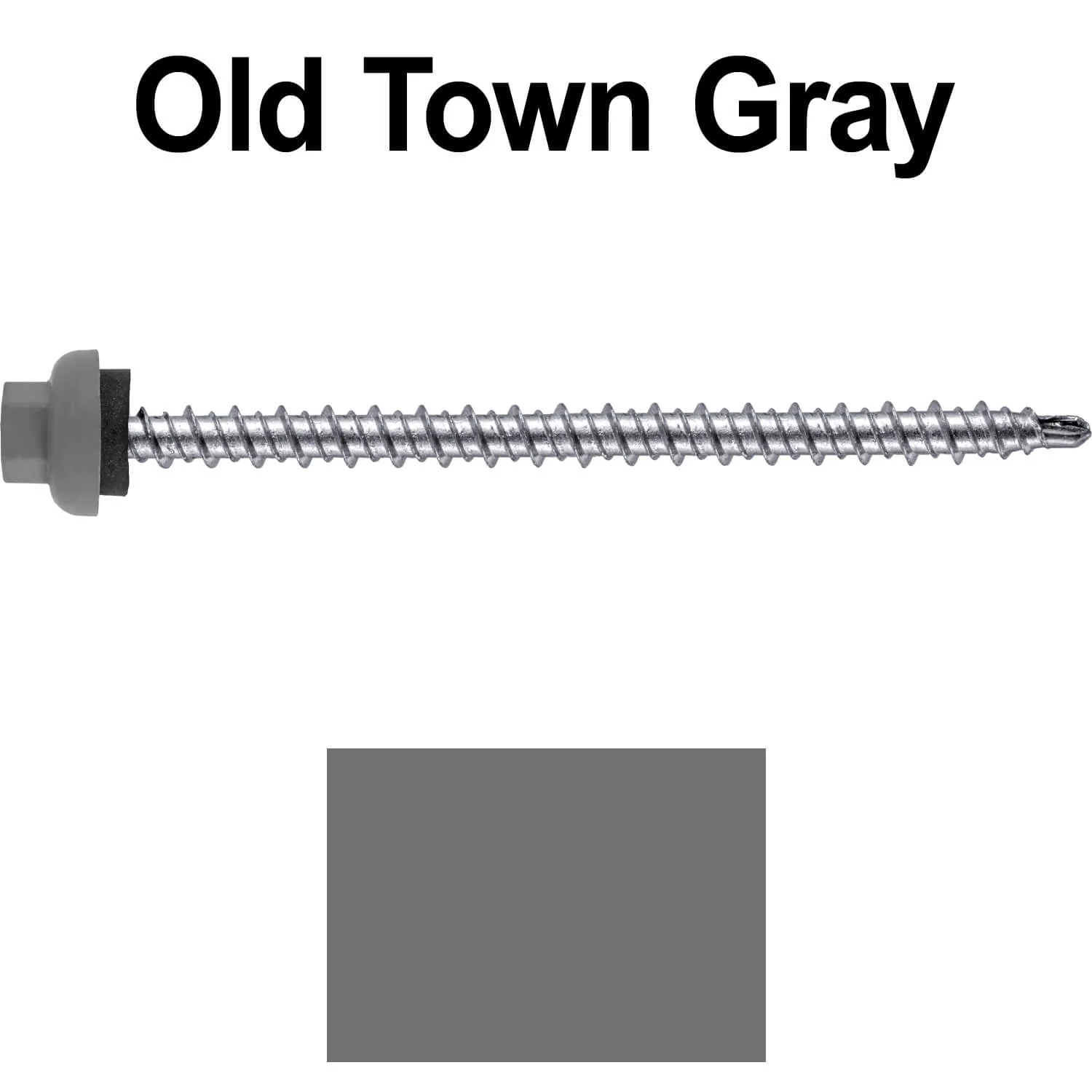 10 X 3" Zinc Aluminum Cap MINI-DRILLER Roofing Screws HI-LO THREAD Zinc Plated Carbon Steel Shank - EPDM Washer - Colored head - Image 110