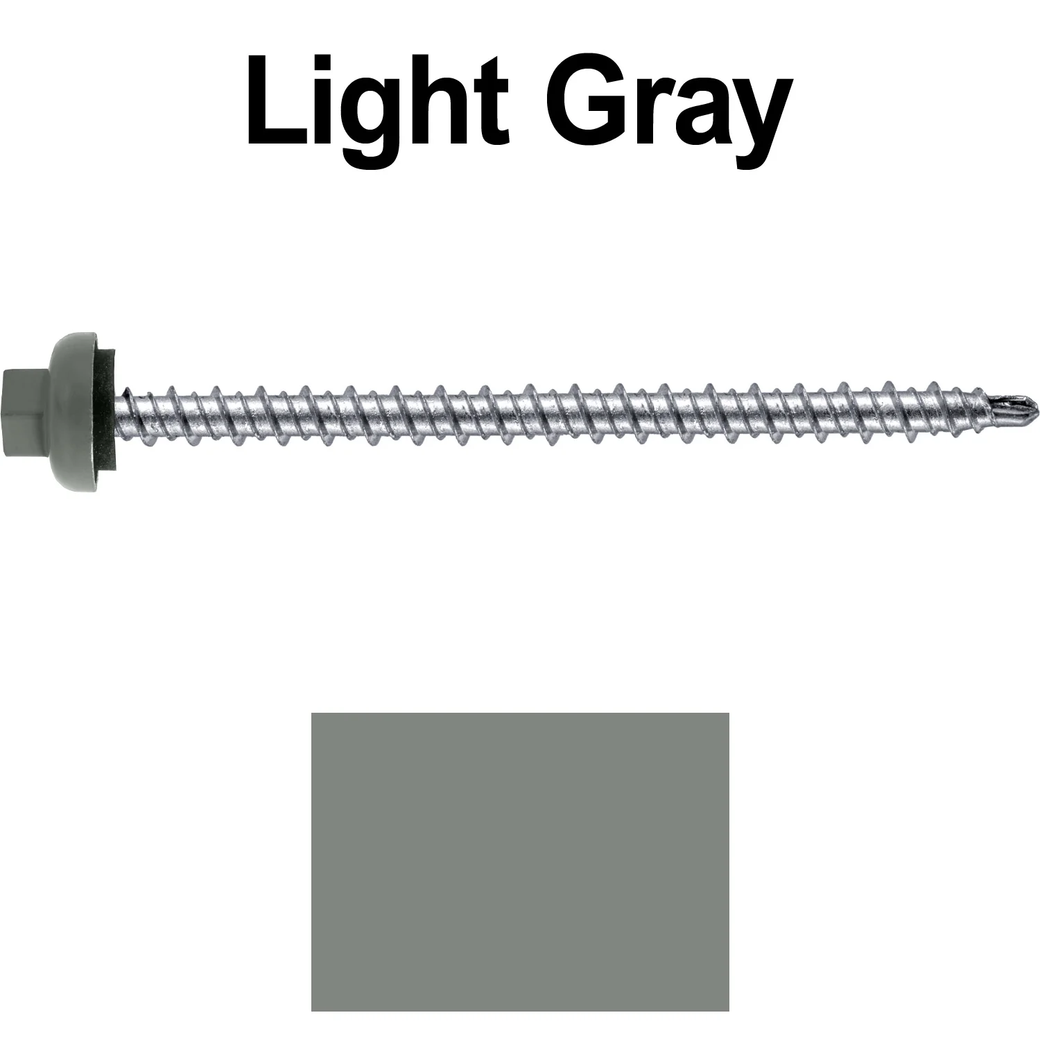 10 X 3" Zinc Aluminum Cap MINI-DRILLER Roofing Screws HI-LO THREAD Zinc Plated Carbon Steel Shank - EPDM Washer - Colored head - Image 43