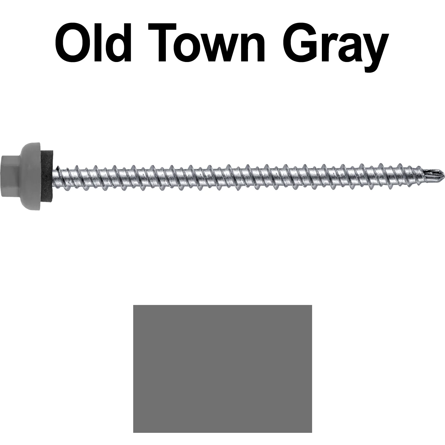 10 X 3" Zinc Aluminum Cap MINI-DRILLER Roofing Screws HI-LO THREAD Zinc Plated Carbon Steel Shank - EPDM Washer - Colored head - Image 44