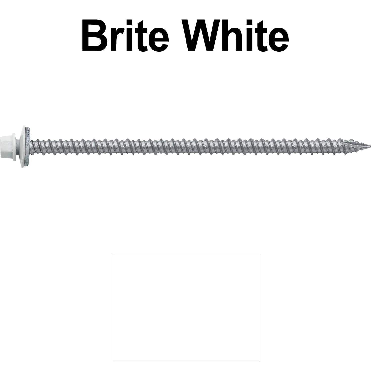#10 x 4" Metal ROOFING SCREWS - Hex Washer Head - Self starting/self tapping - EPDM washer. Colored head. - Image 10