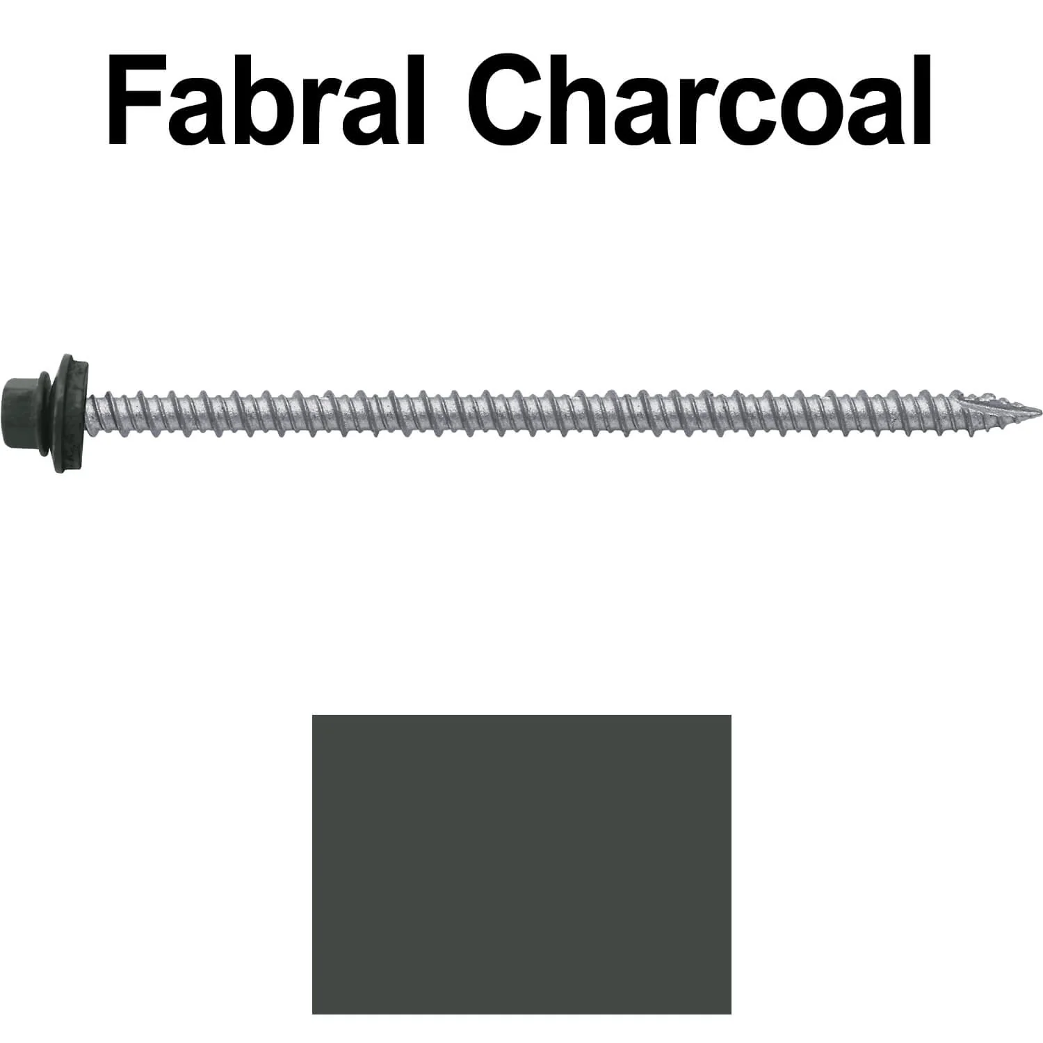 #10 x 4" Metal ROOFING SCREWS - Hex Washer Head - Self starting/self tapping - EPDM washer. Colored head. - Image 24