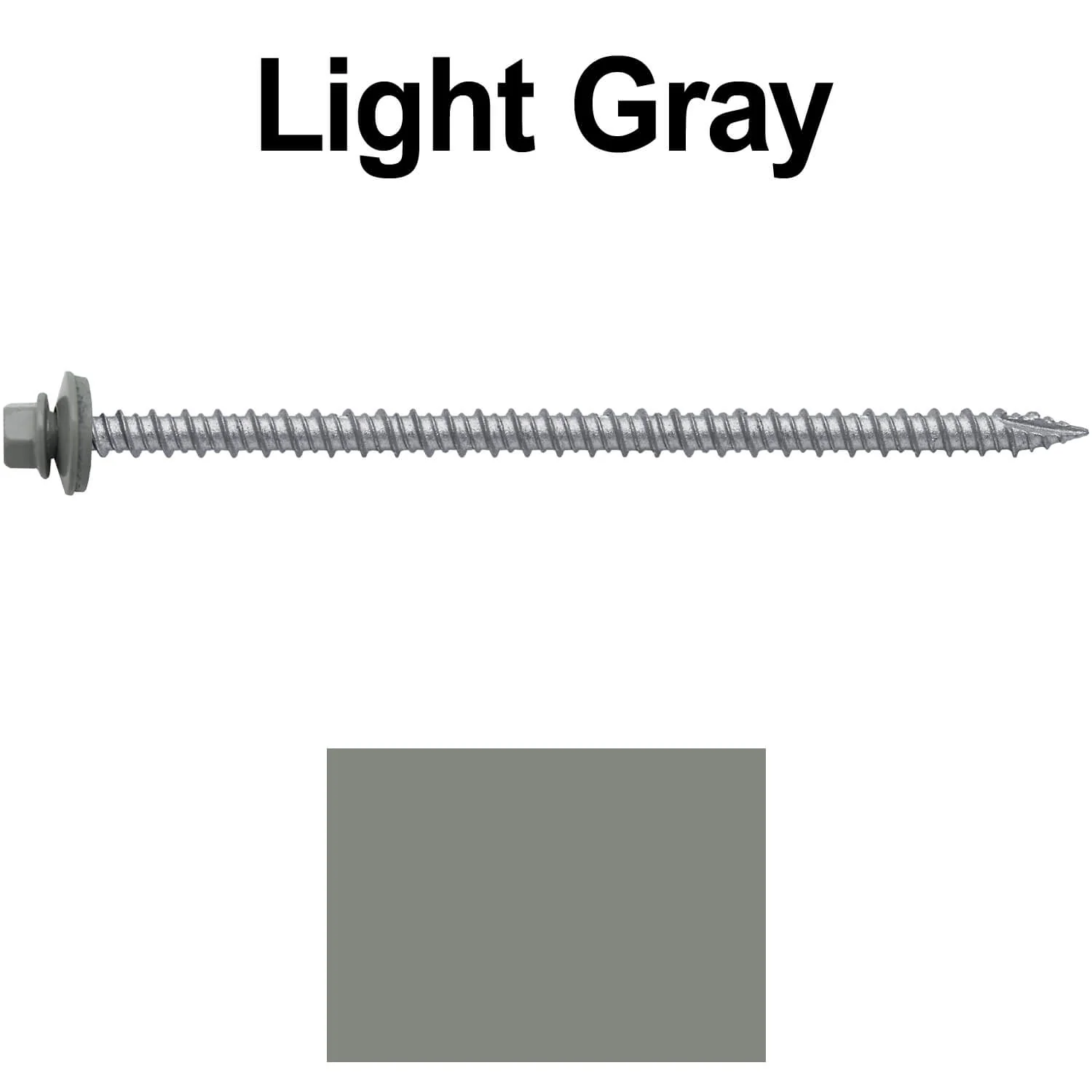 #10 x 4" Metal ROOFING SCREWS - Hex Washer Head - Self starting/self tapping - EPDM washer. Colored head. - Image 32