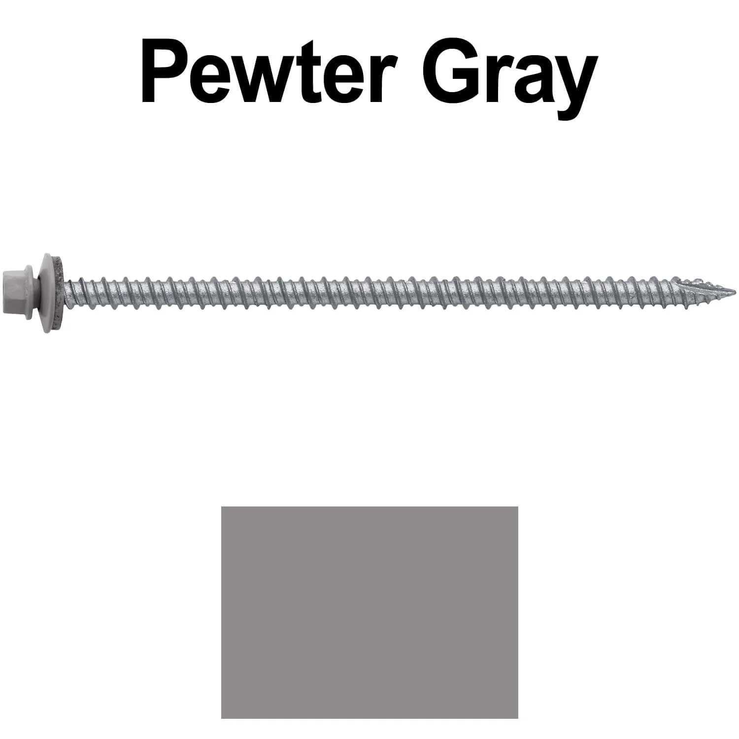 #10 x 4" Metal ROOFING SCREWS - Hex Washer Head - Self starting/self tapping - EPDM washer. Colored head. - Image 38