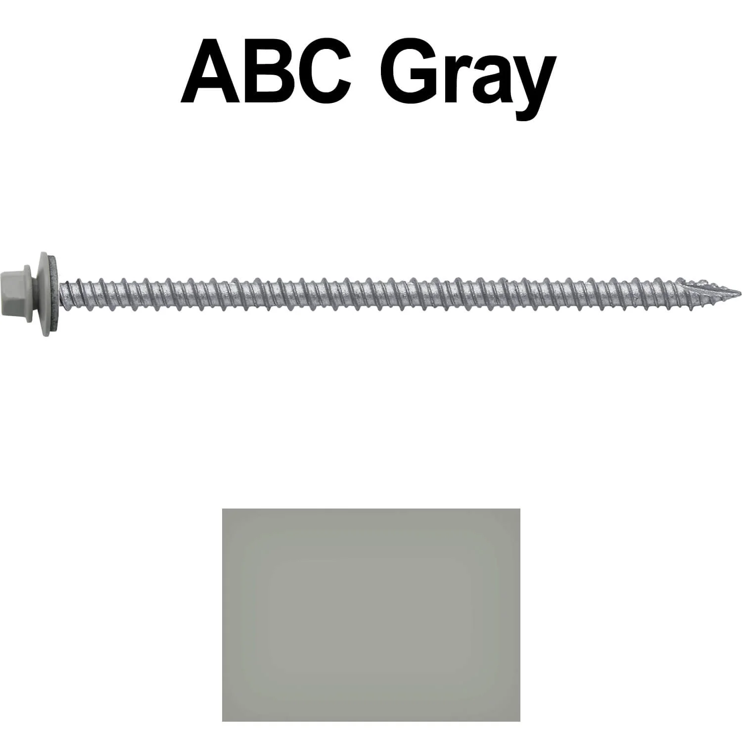 #10 x 4" Metal ROOFING SCREWS - Hex Washer Head - Self starting/self tapping - EPDM washer. Colored head. - Image 5