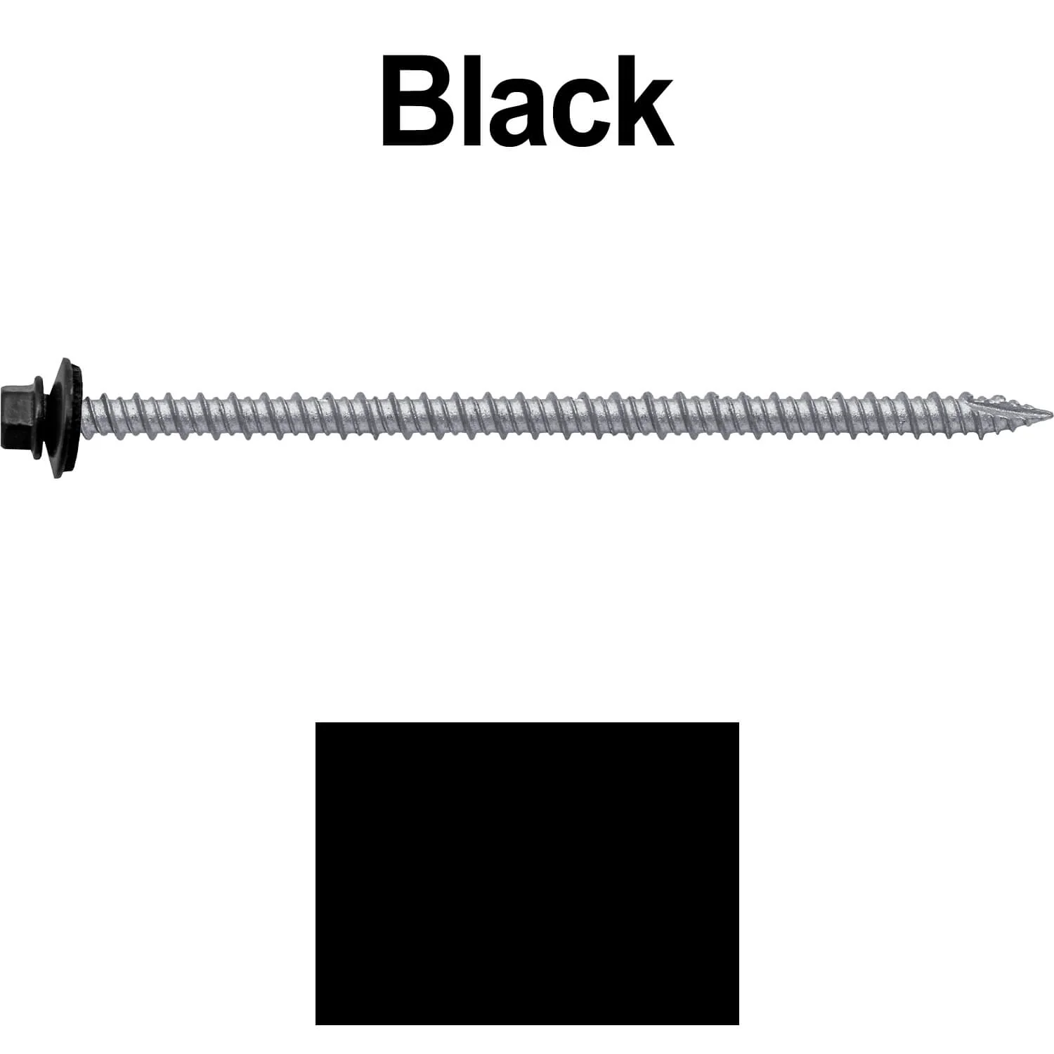 #10 x 4" Metal ROOFING SCREWS - Hex Washer Head - Self starting/self tapping - EPDM washer. Colored head. - Image 8