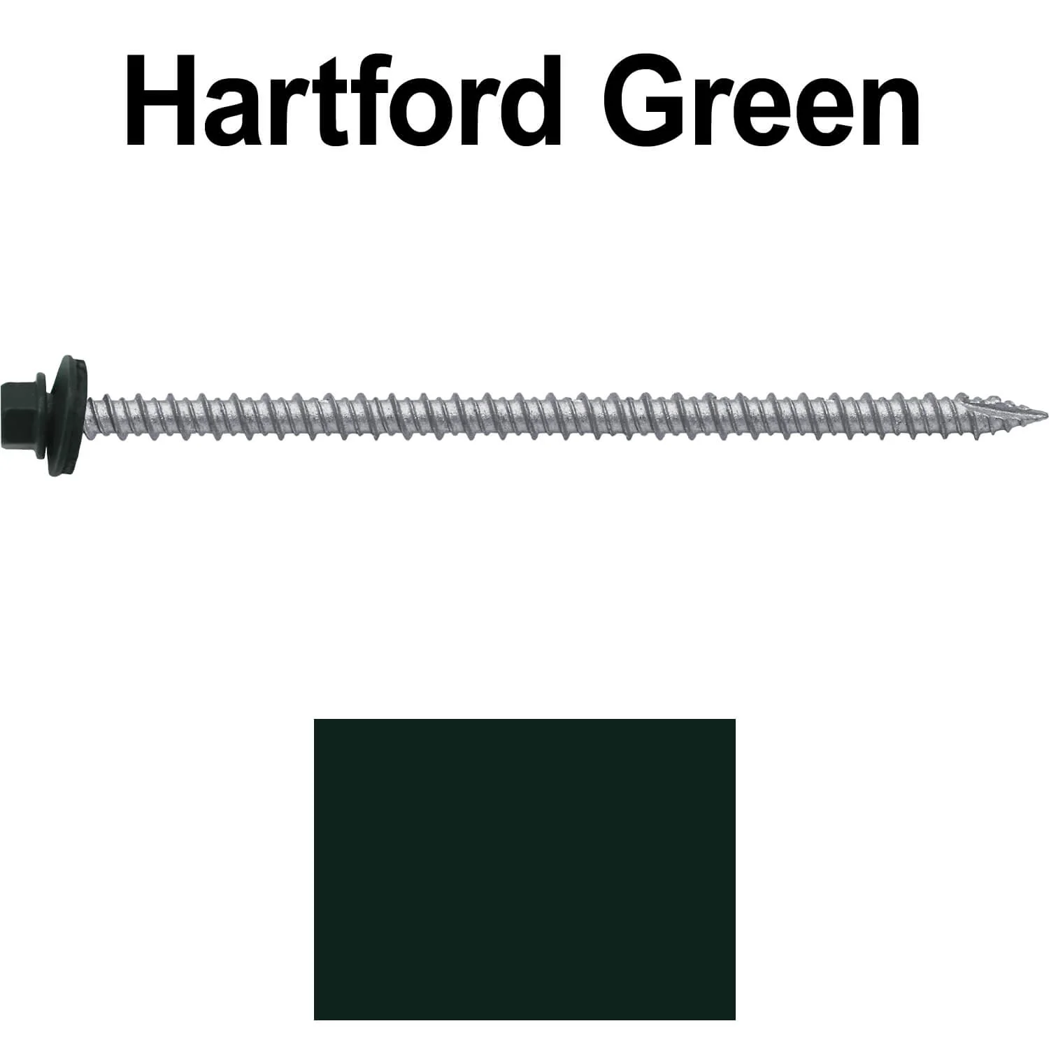 #10 x 4" Metal ROOFING SCREWS - Hex Washer Head - Self starting/self tapping - EPDM washer. Colored head. - Image 87