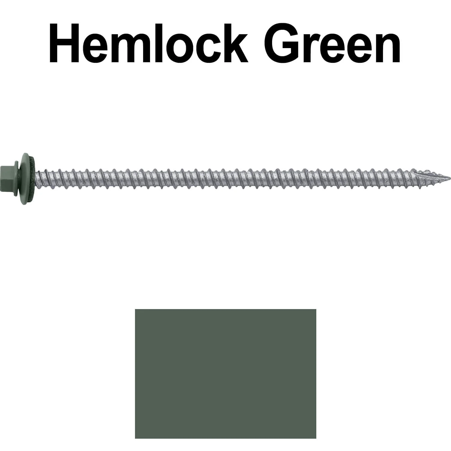 #10 x 4" Metal ROOFING SCREWS - Hex Washer Head - Self starting/self tapping - EPDM washer. Colored head. - Image 88
