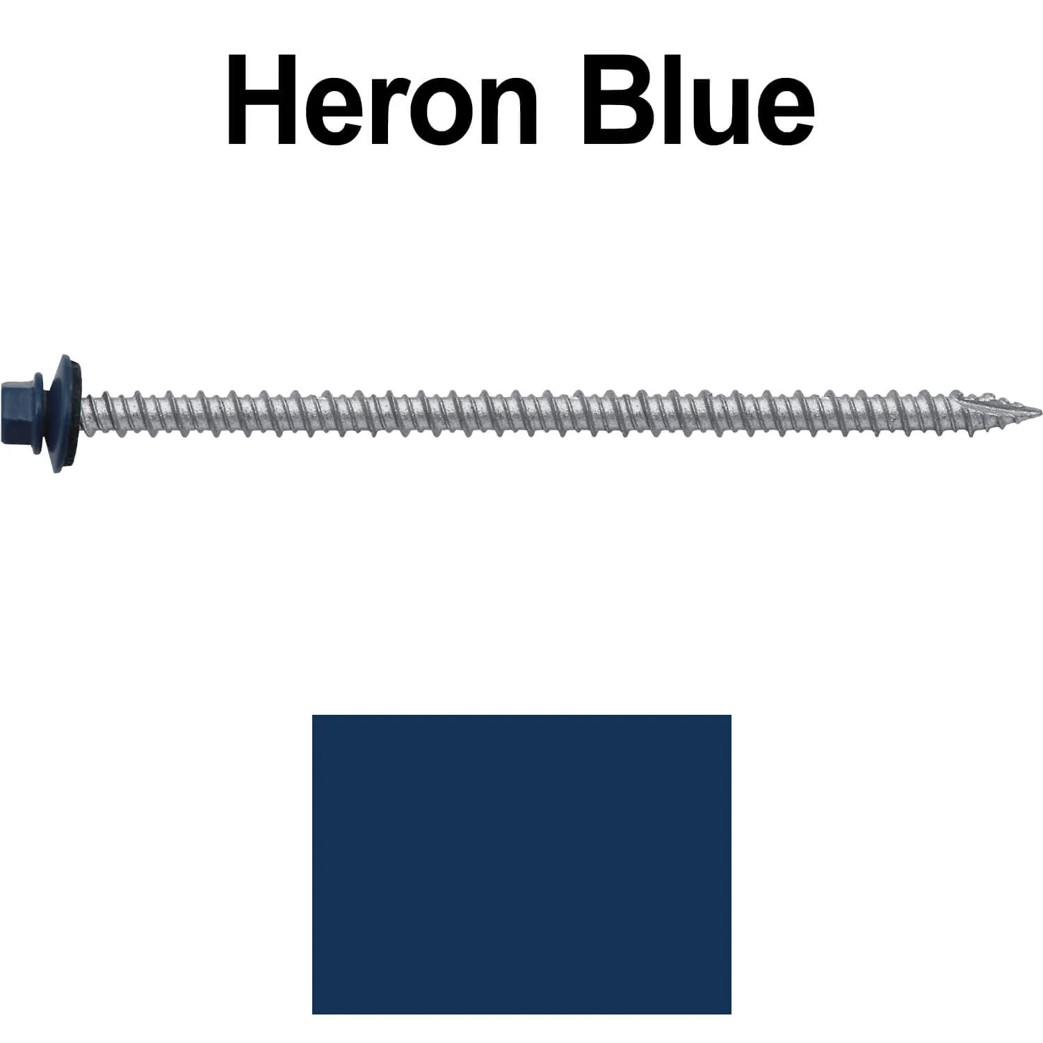 #10 x 4" Metal ROOFING SCREWS - Hex Washer Head - Self starting/self tapping - EPDM washer. Colored head. - Image 91