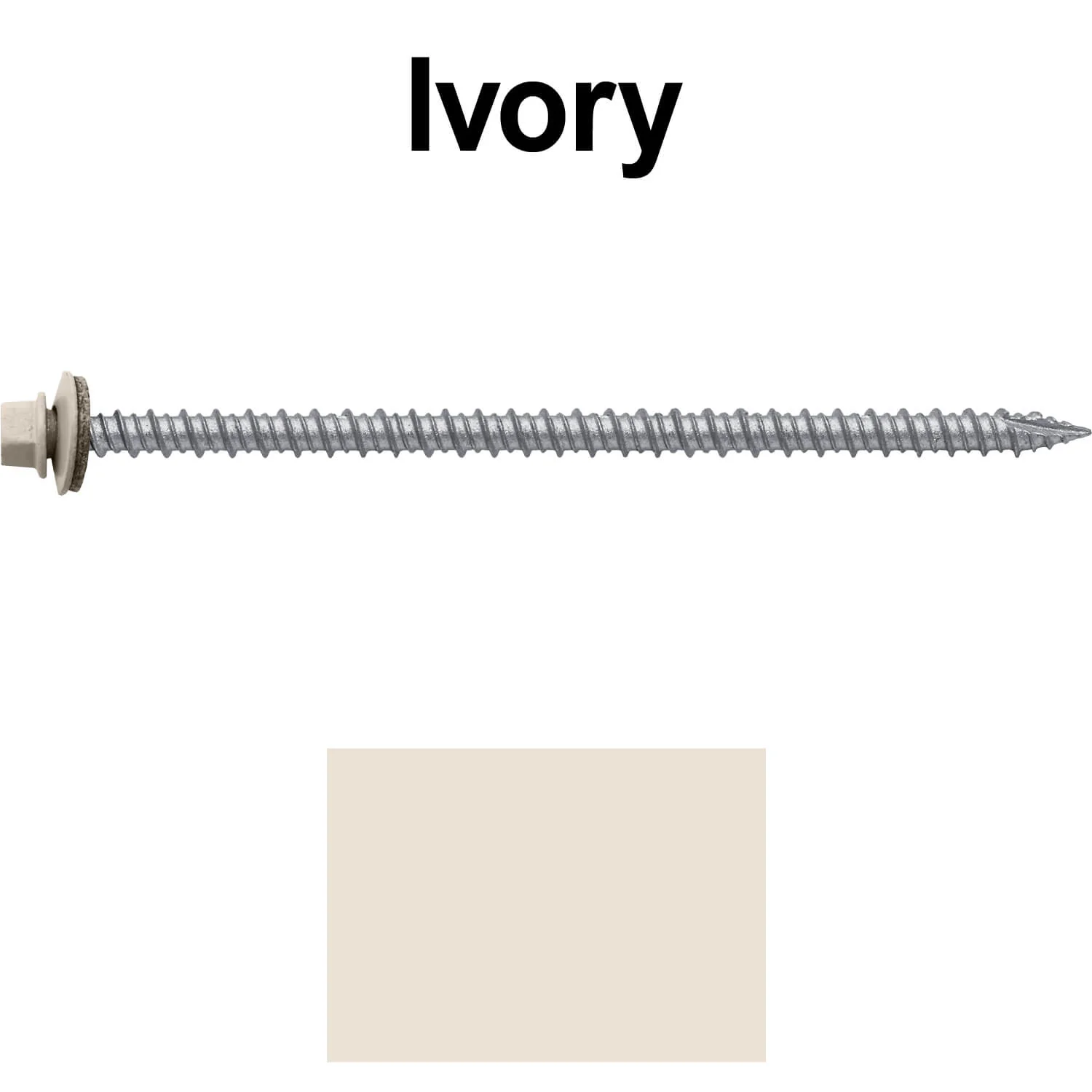 #10 x 4" Metal ROOFING SCREWS - Hex Washer Head - Self starting/self tapping - EPDM washer. Colored head. - Image 92